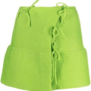 Emma Flared Mini Skirt - Apple Green