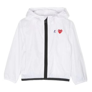 Unisex Kids K-Way Cagoule - White