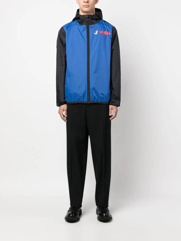 Unisex K-Way Double Colours Cagoule - Blue/Black - Image 4
