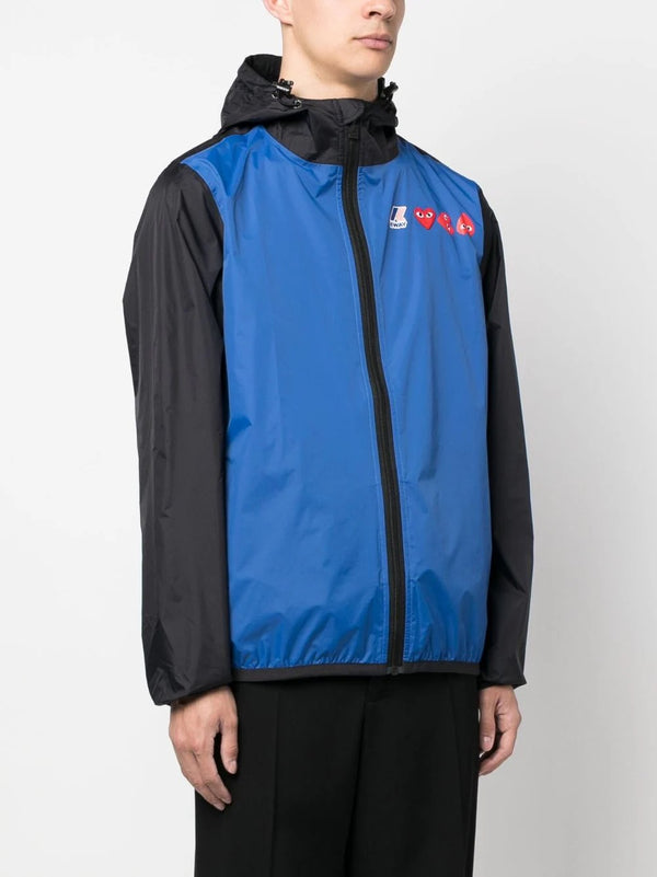 Unisex K-Way Double Colours Cagoule - Blue/Black - Image 3