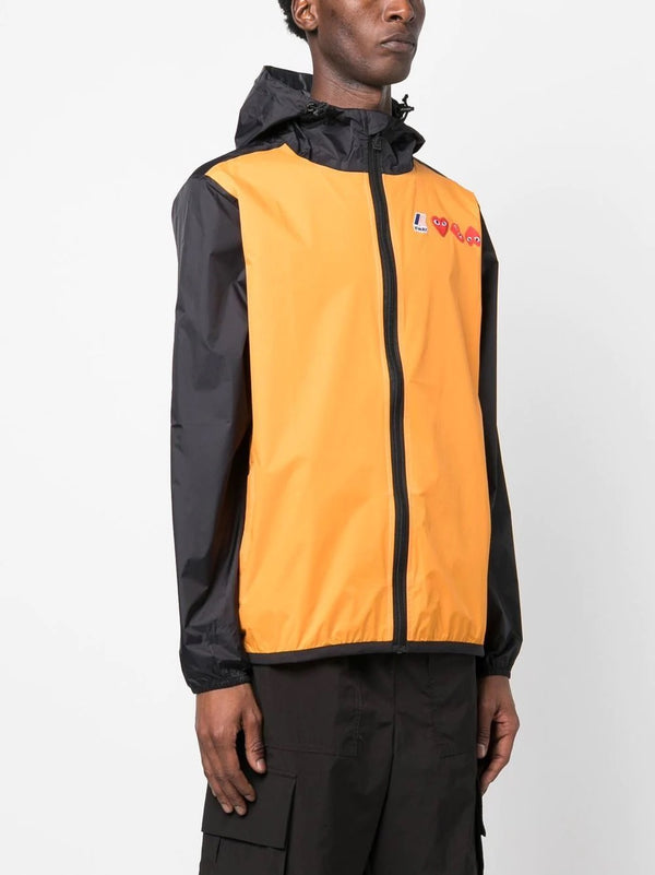 Unisex K-Way Double Colours Cagoule - Orange/Black - Image 3
