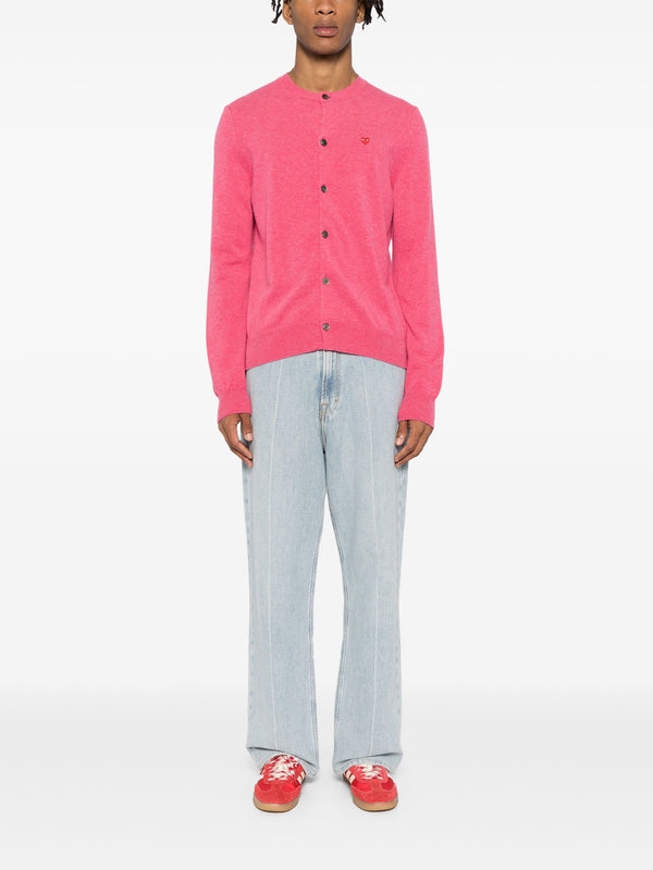 Unisex Cardigan Red Heart - Pink - Image 2