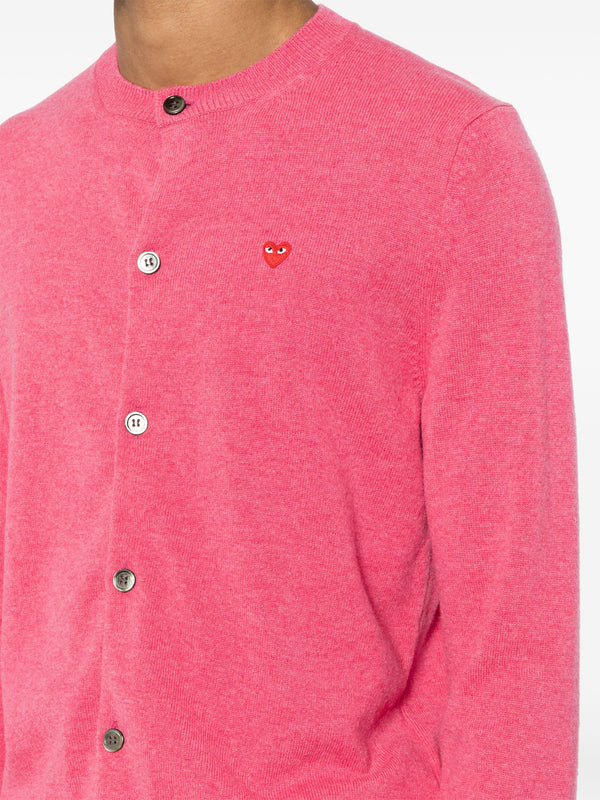 Unisex Cardigan Red Heart - Pink - Image 6