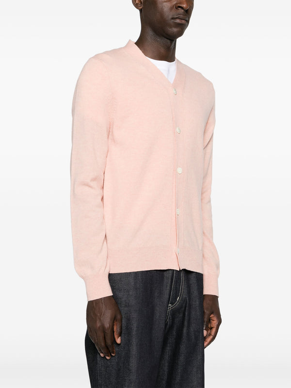 Unisex Knit Cardigan - Light Pink - Image 4