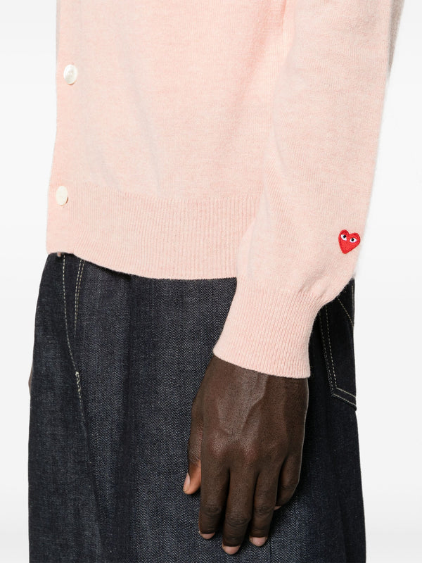 Unisex Knit Cardigan - Light Pink - Image 6