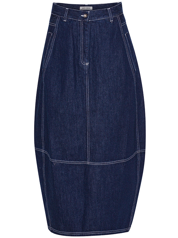 Dusk Denim Skirt - Navy Denim