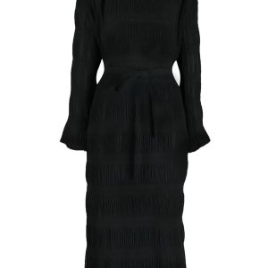 Grow Plissé Dress - Caviar