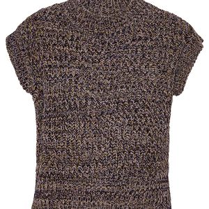 Six End Knit Vest - Black Lavender Green Square