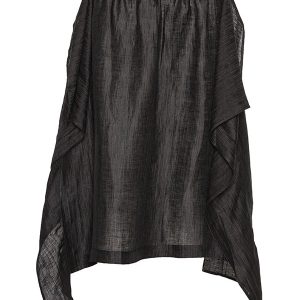 Uncut Silk Skirt - Black