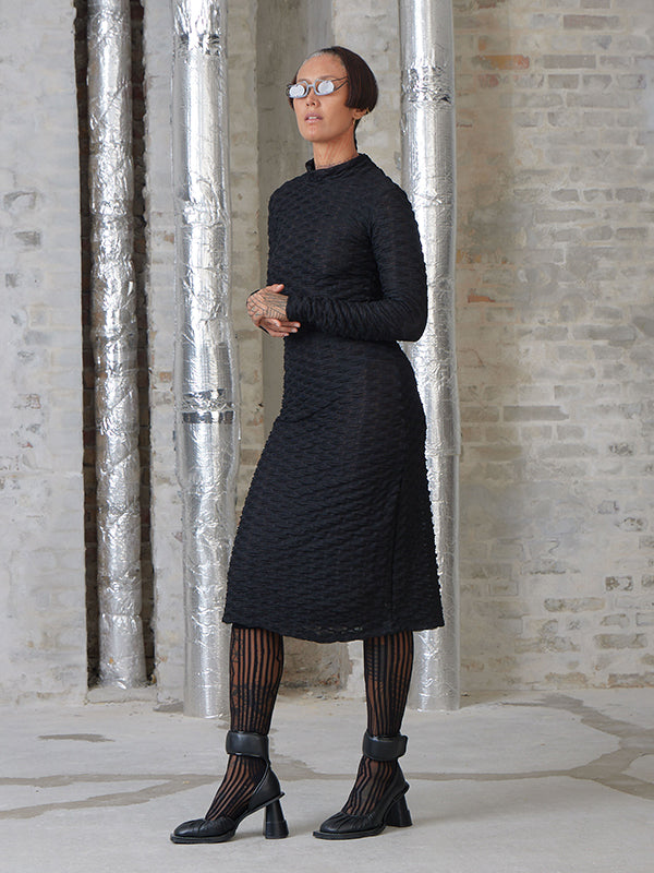 Bubble Wrap Dress - Black - Image 2