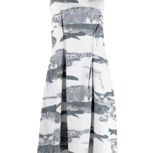 New Free Dress - Black White Ikat