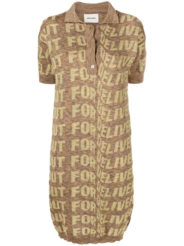 Signed Polo Dress - Yellow Delivery Melange