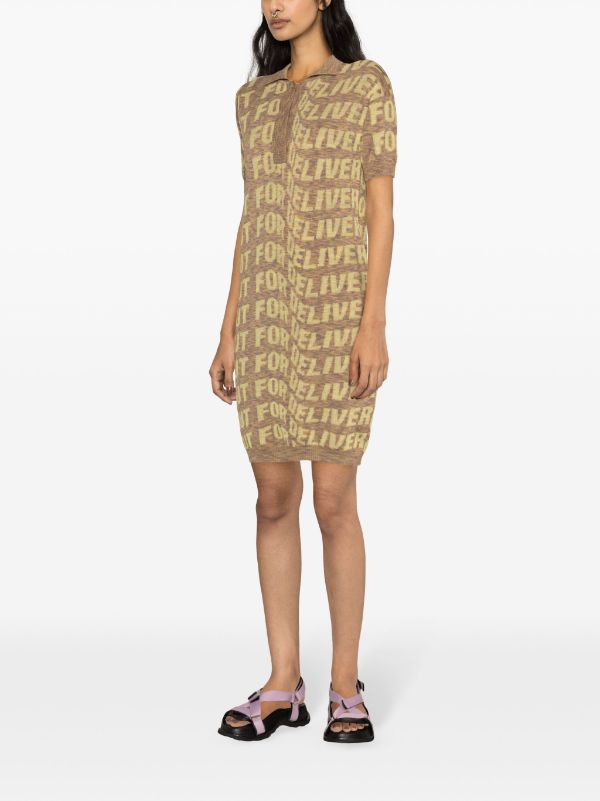 Signed Polo Dress - Yellow Delivery Melange - Image 3