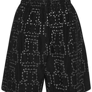 Waybill Shorts - Black Punched Boxes