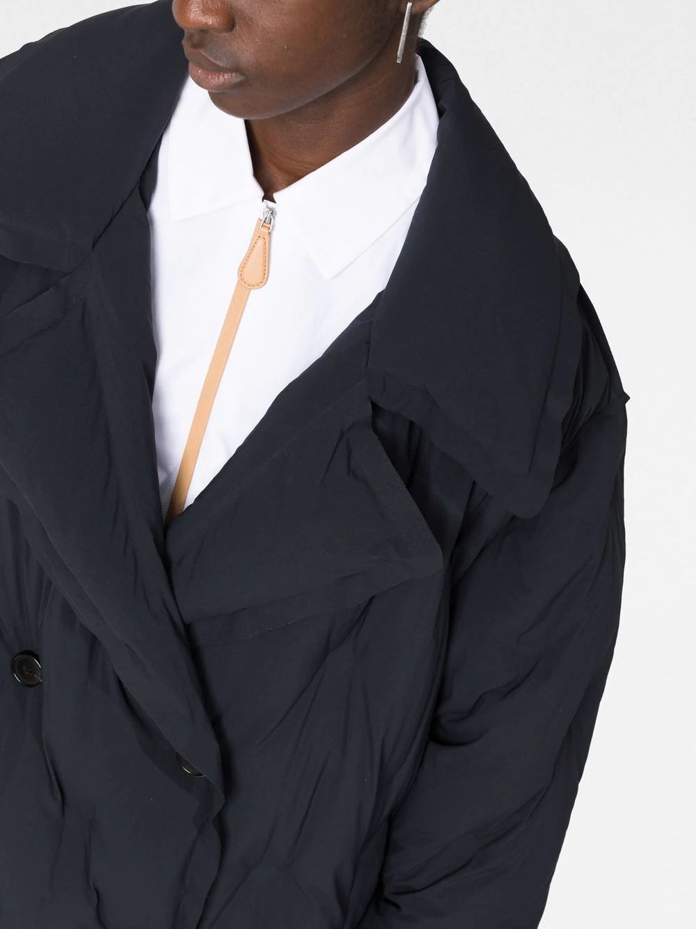 Quilted Coat - Black - Image 6