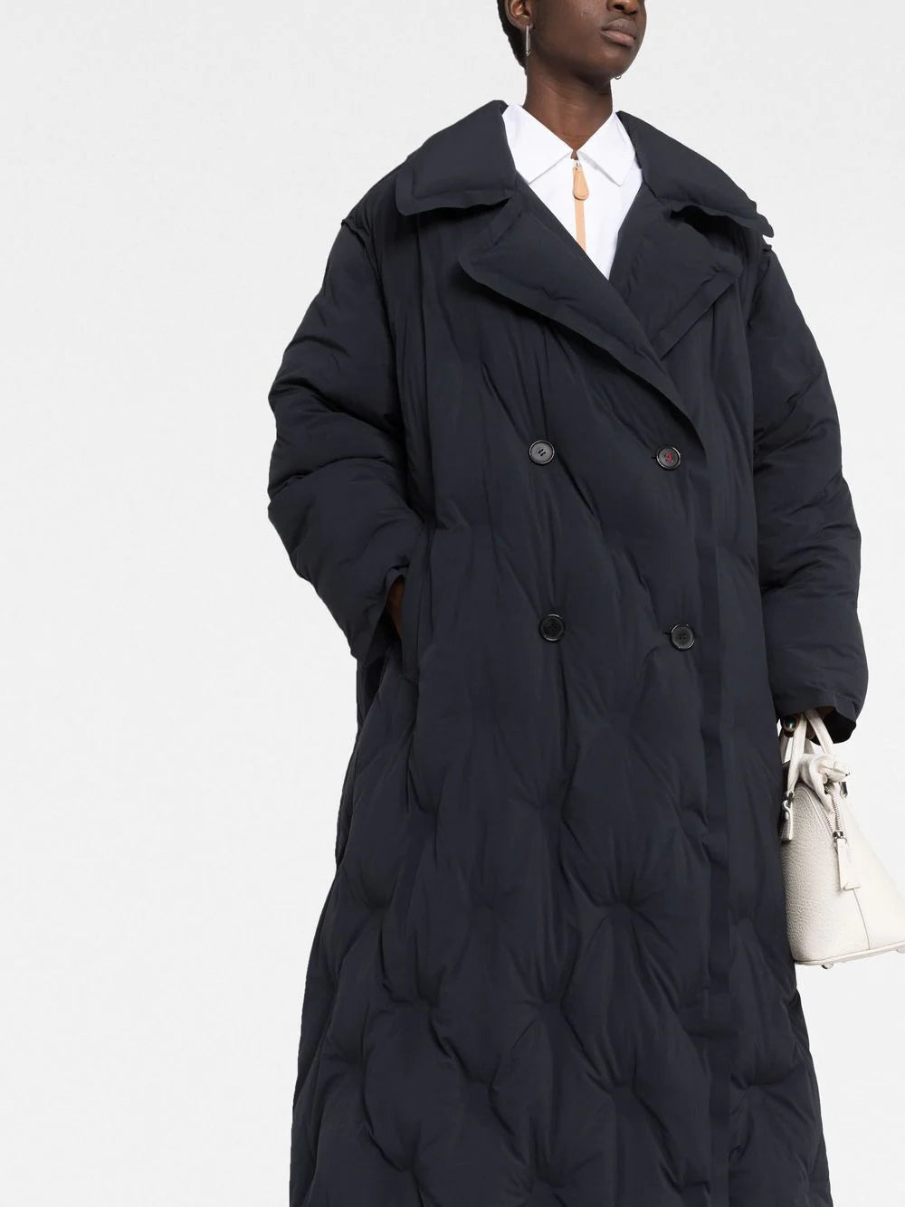 Quilted Coat - Black - Image 5