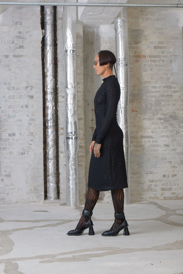 Bubble Wrap Dress - Black - Image 3