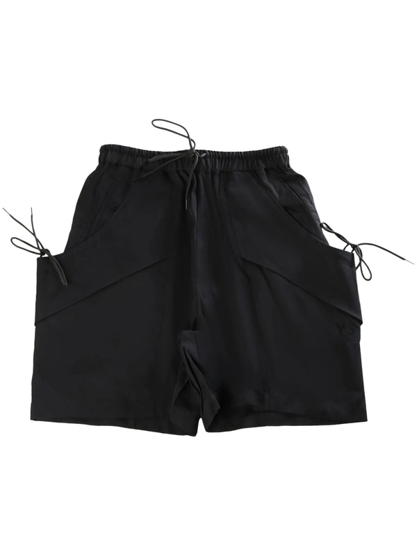 Y-3 Rayon Twill Shorts - Black