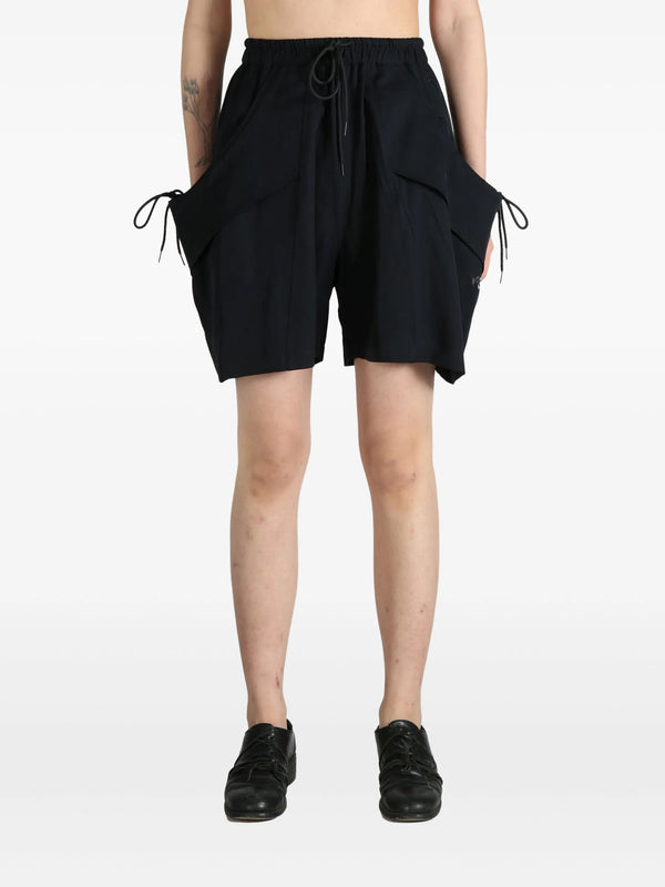 Y-3 Rayon Twill Shorts - Black - Image 2