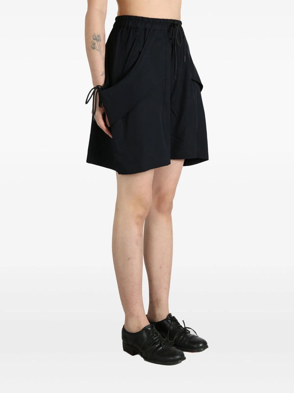Y-3 Rayon Twill Shorts - Black - Image 3