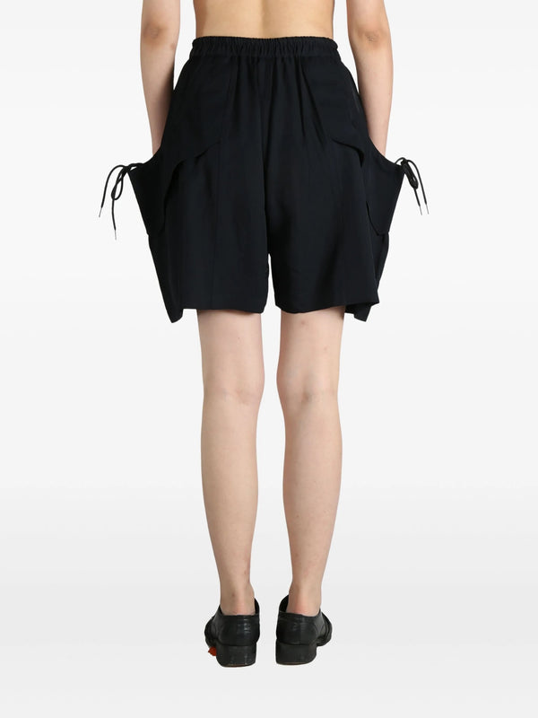 Y-3 Rayon Twill Shorts - Black - Image 4